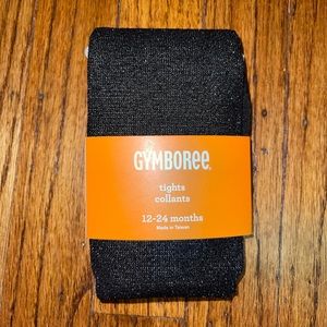 Gymboree 12-24 mos black shimmer tights